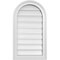 Ekena Millwork Round Top Surface Mount PVC Gable Vent: Functional, w/ 2"W x 1-1/2"P Brickmould Frame, 16"W x 28"H GVPRT16X2802SF - alternate 1